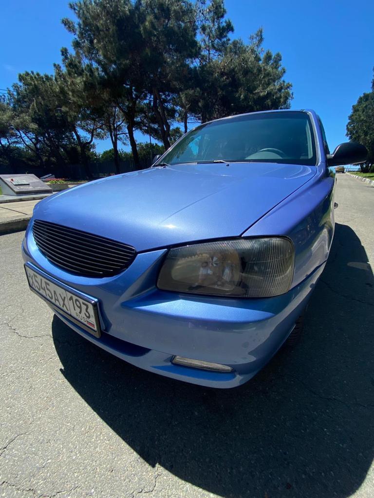 Hyundai Accent 2007г, цвет голубой — Сервис проката автомобилей в Анапе  «Beri-Car»